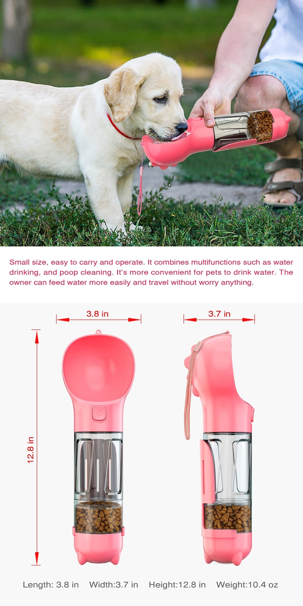 3 In 1 Multipurpose Dog Water Bottle – Chidopets